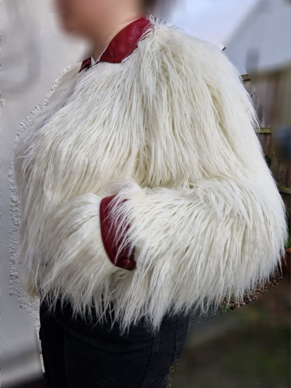 giambattista valli white fur coat